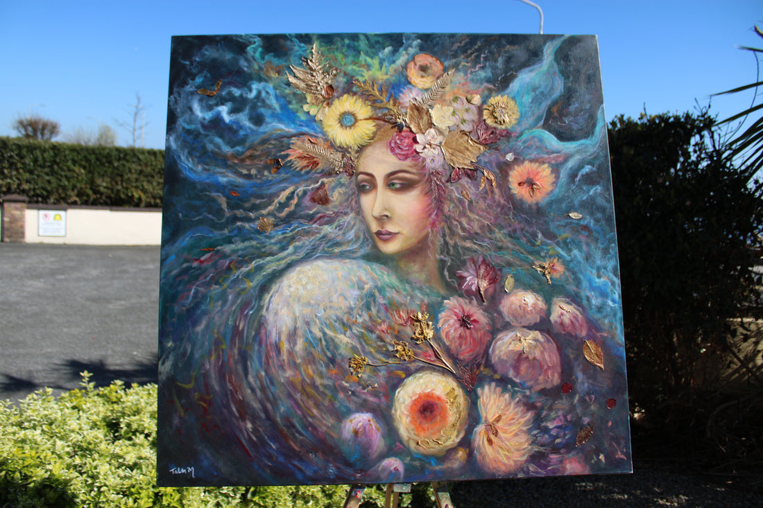 120X120cm Flowing With Life Fine Art Poster