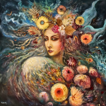 120X120cm Flowing With Life Fine Art Poster