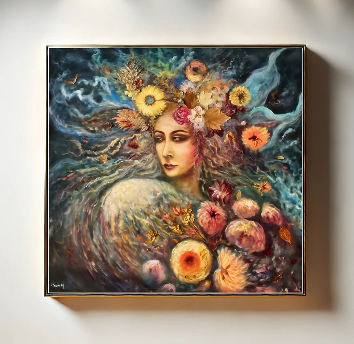 120X120cm Flowing With Life Fine Art Poster